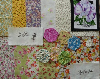 Mon Petit Jardin slow stitching inspiration pack, hand sewing embroidery pack