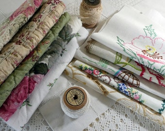 Embroidery and quilt bundle for slow stitching