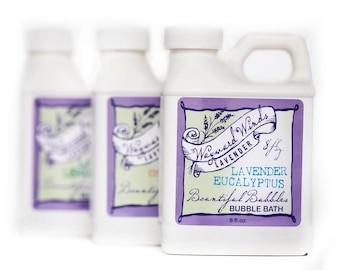 Lavender Bubble Bath, Chamomile, Eucalyptus, Lemongrass | Oregon Premium Small Batch Hand-Crafted Bath Foam, Foaming Bath, Bath Bubbles