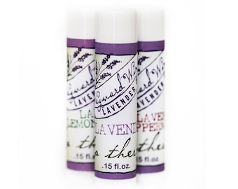 Oregon Locally Grown Handcrafted Premium Grosso Lavender| Lip Therapy Lavender, Lavender Lemongrass, Lavender Peppermint & Lavender Vanilla