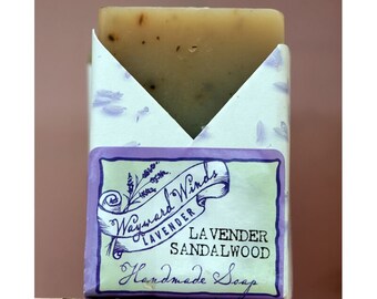 Oregon Locally Grown Small Batch Hand-Crafted Premium Grosso Lavender | Lavender Sandalwood Soap Bar | natural nourishing essential oil