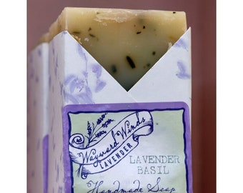 Oregon Locally Grown Small Batch Handcrafted Premium Grosso Lavender | Lavender Basil Soap Bars