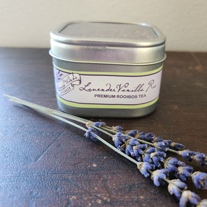 Oregon Locally Grown Hand-crafted Small Batch Premium Gourmet Culinary Lavender Vanilla Roo Rooibos Loose Leaf Tea