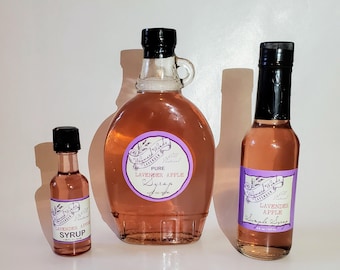 Lavender Apple Syrup, Seasonal Autumn Flavor | Gourmet Oregon Locally Grown Hand-Crafted Premium Natural Small Batch