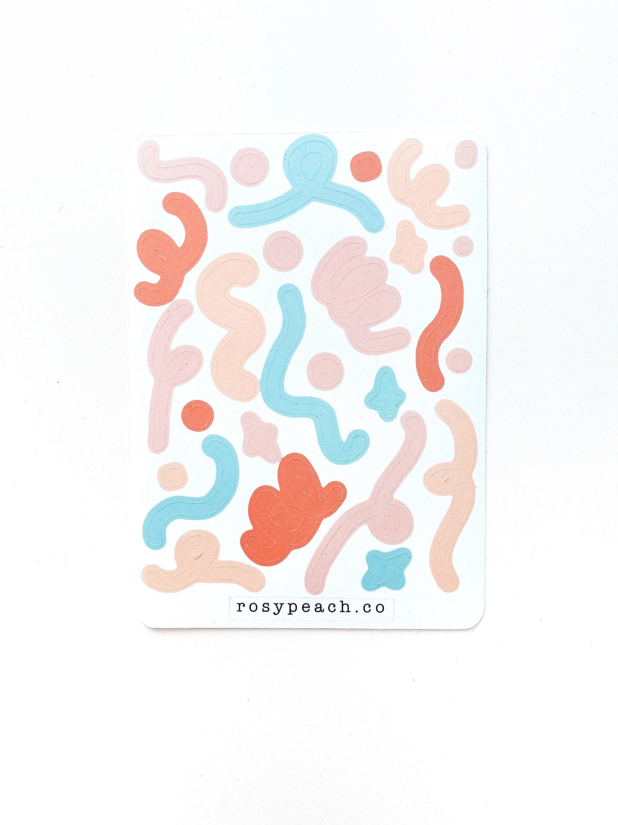 Confetti Stickers Polco Deco Sticker Sheet Etsy