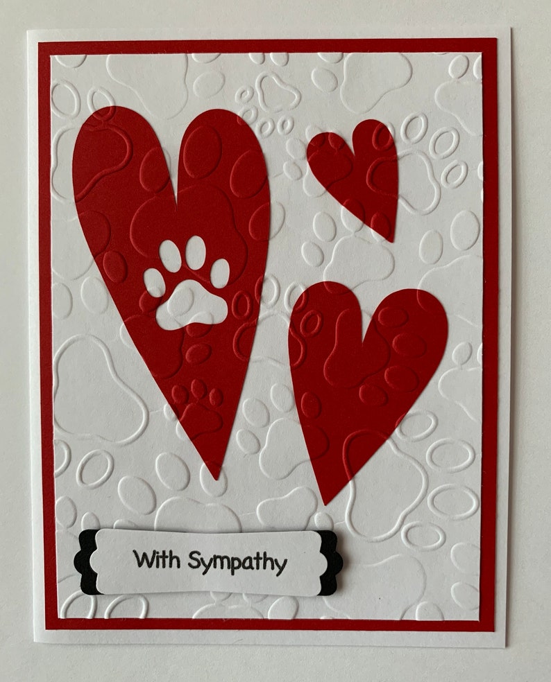 Fur Baby Handmade Dog Sympathy Card Puppy Fur Friend