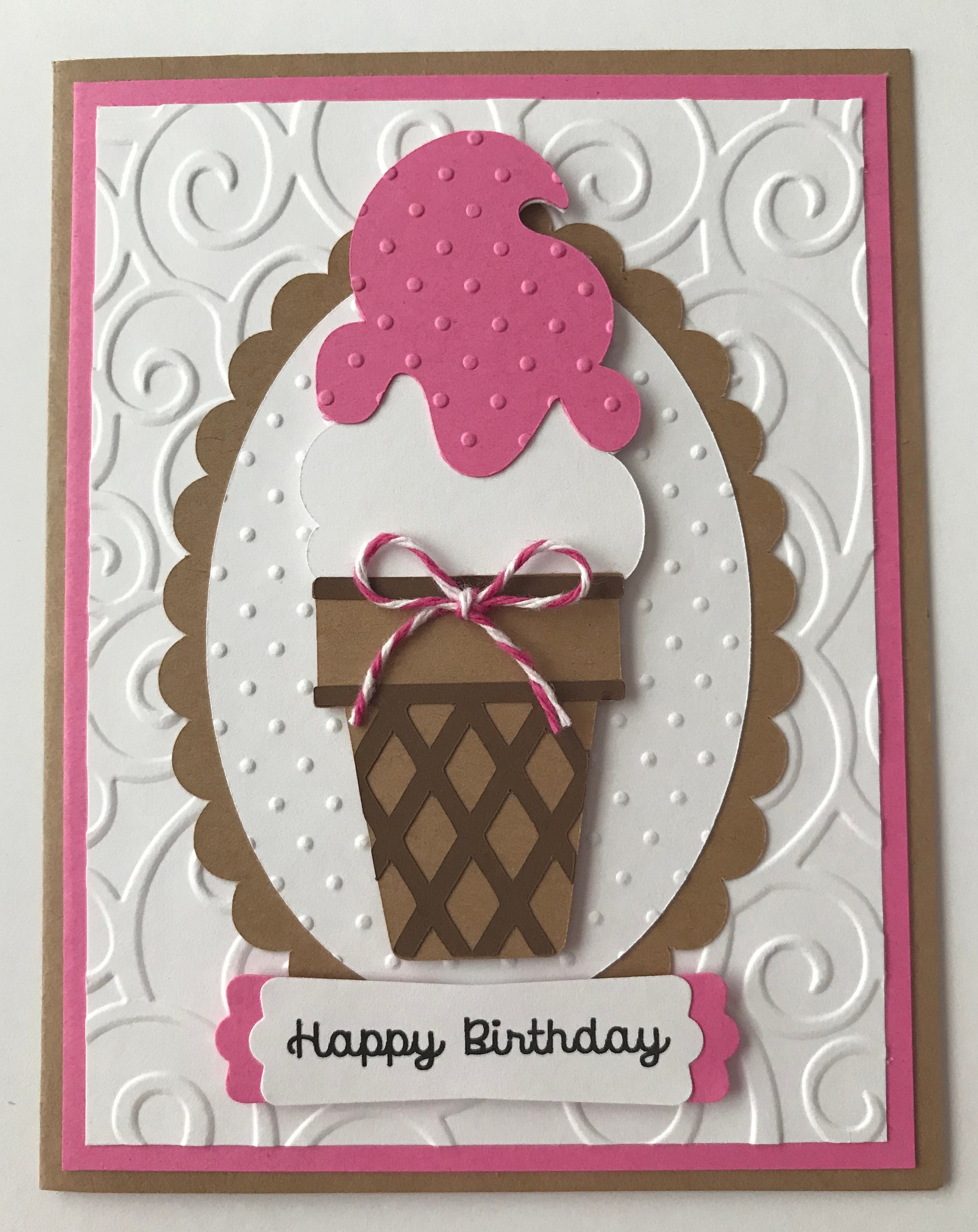 Handmade Ice Cream Birthday Card A2 Sweet Ice Etsy