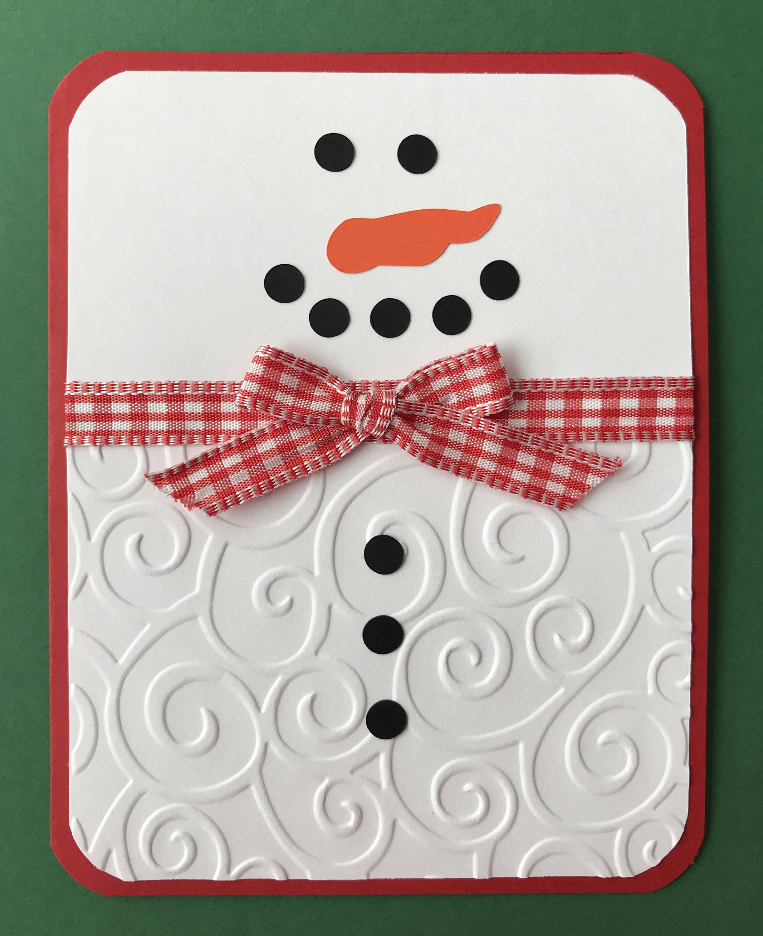 Handmade Snowman Card Merry Christmas Snow Etsy