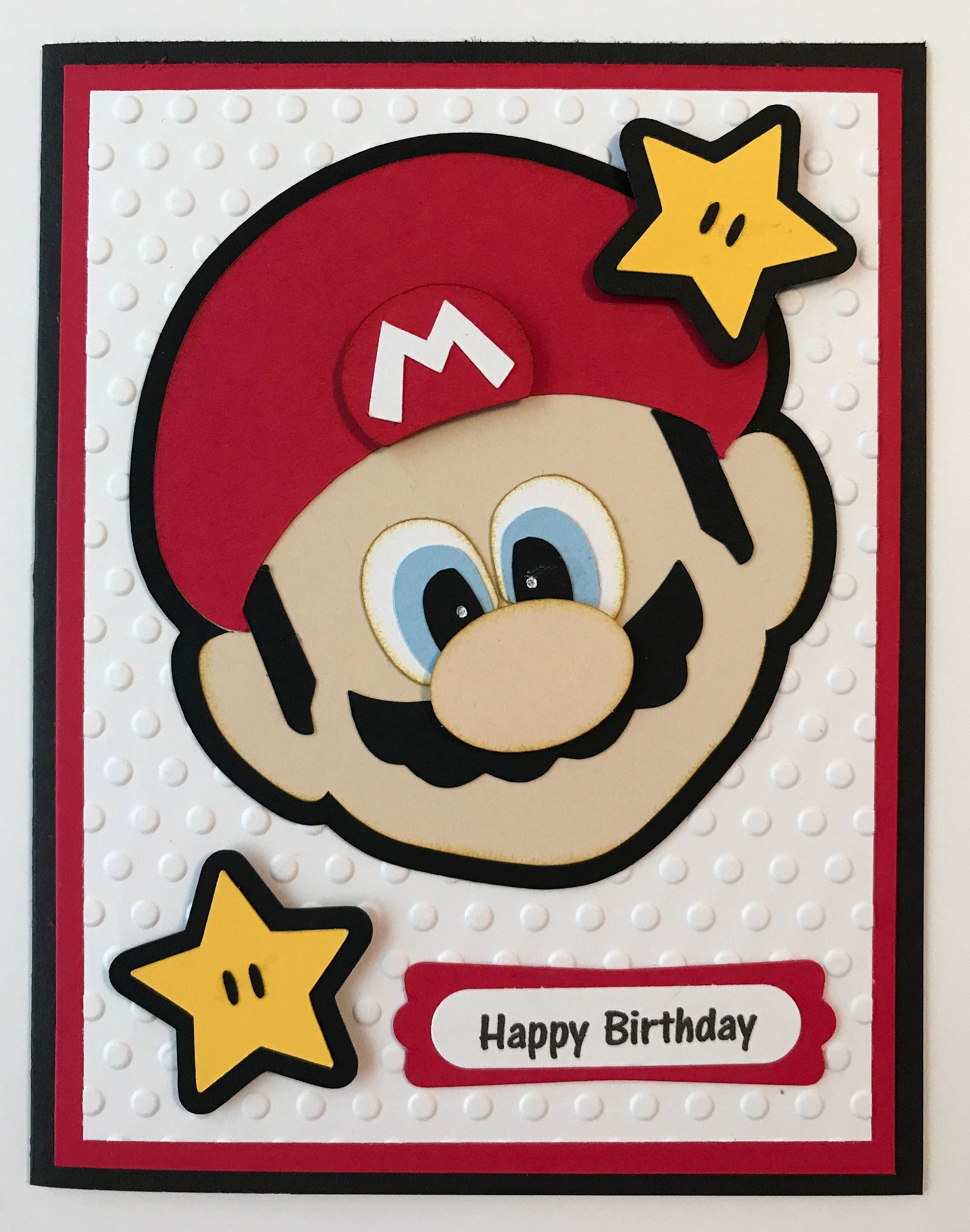 Handmade Mario Inspired Birthday Card Nintendo Mario | Etsy