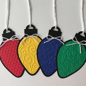 12 Christmas Light Bulb Gift Tags Handmade Christmas Gift - Etsy