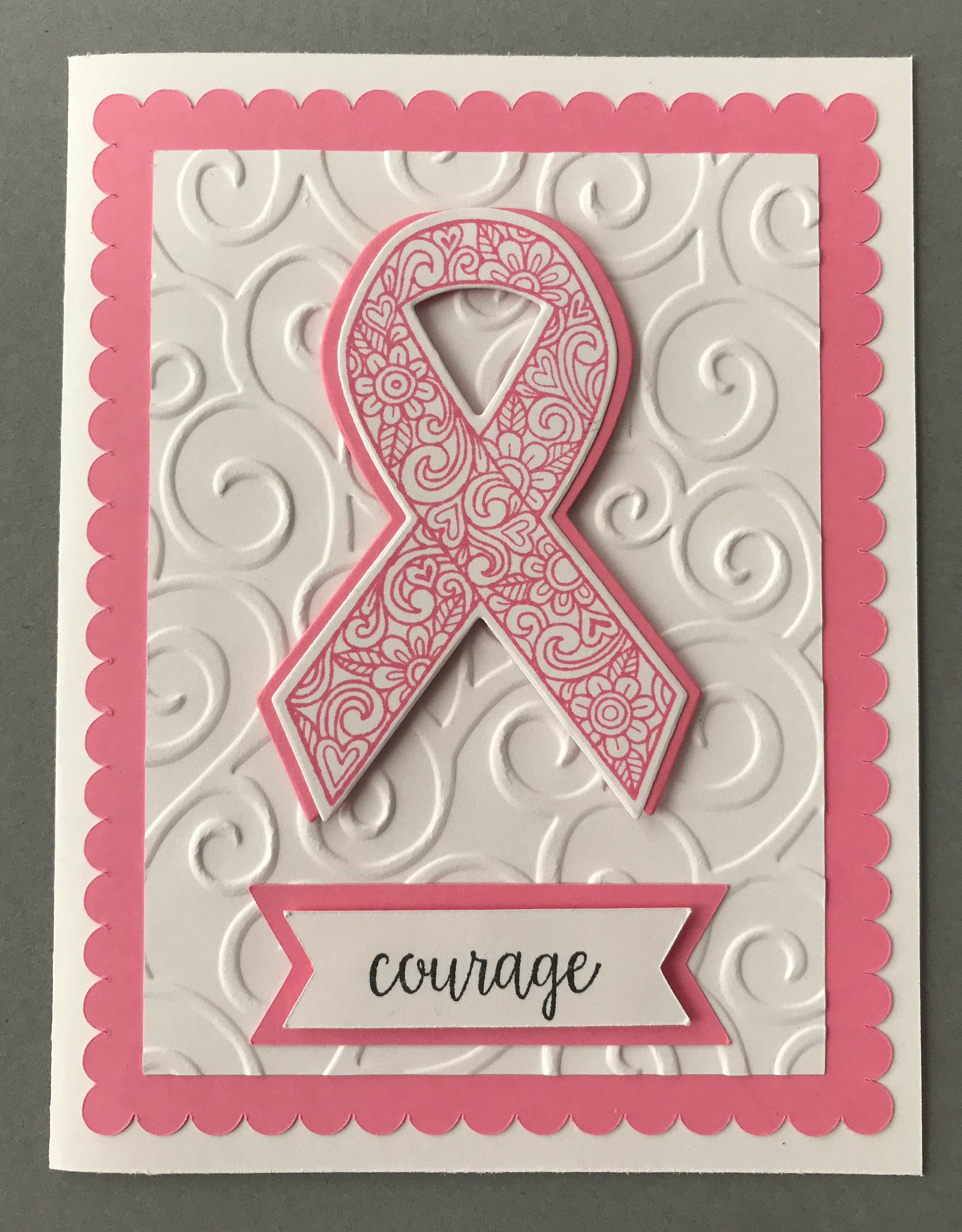 Handmade Breast Cancer Card Courage Cancer Think Pink Etsy