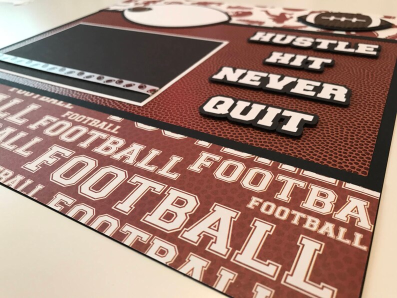 Premade Football Scrapbook Layout/Page High Etsy