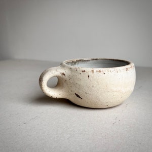 MADE TO ORDER Round Mug Cream 11-12oz,  ceramic, pottery, handmade, coffee, cafe, cappuccino, potterymug, cappa latte tea mocha cocoa