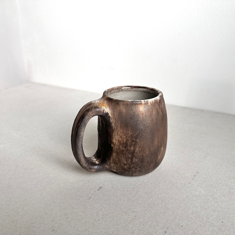 MADE TO ORDER Brown Rustic Mug 16oz, ceramic, pottery, handmade, coffeemug, coffee mug cup, handmademug, potterymug, sturdy big large mugs image 4