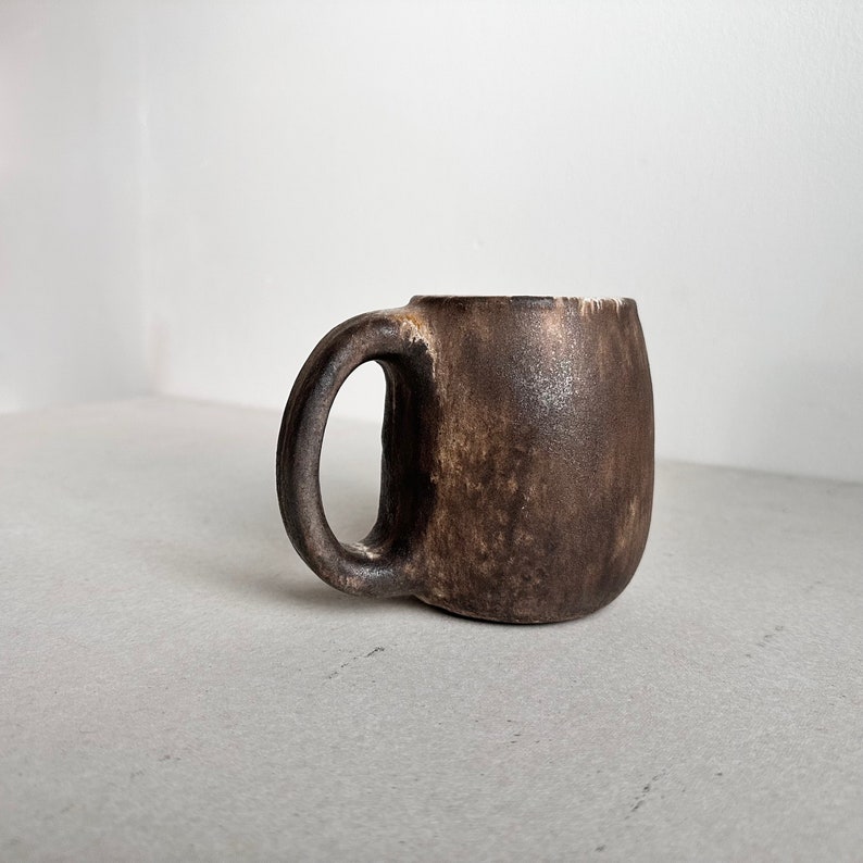 MADE TO ORDER Brown Rustic Mug 16oz, ceramic, pottery, handmade, coffeemug, coffee mug cup, handmademug, potterymug, sturdy big large mugs image 2