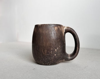 MADE TO ORDER Brown Rustic Mug 16oz, ceramic, pottery, handmade, coffeemug, coffee mug cup, handmademug, potterymug, sturdy big large mugs