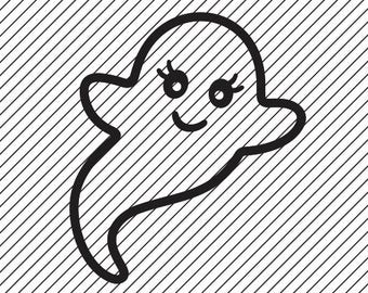 Imágenes prediseñadas de fantasmas lindos de Halloween, archivo SVG de fantasma, archivo Cameo, archivo de transferencia para planchar, archivo Cricut, archivo de corte y grabado láser, archivo PNG