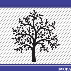 SVG Tree Clipart for Cricut - Tree Design for Cameo Silhouette - Tree dxf Laser Cutting Tree Vector - Tree png Laser Engraving file