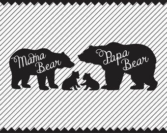 Download Bear Cub Silhouette Etsy