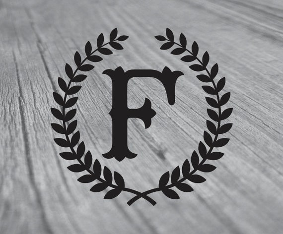 Download Svg Letter F With Laurel Wreath Cricut Svg Design Clipart Etsy
