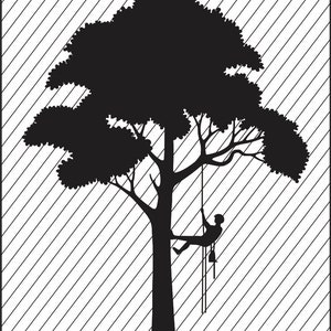 Tree Services SVG plik dla Cricut. Tree dxf Vinyl Cutting file - Tree Climbing png Laser Engraving. Tree Design for DIY projects