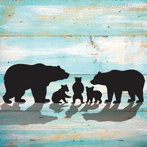 Maman ours Papa ours SVG trois oursons Silhouette SVG Clipart fer sur ourson Clipart Cricut coupe ourson svg gravure au Laser oursons