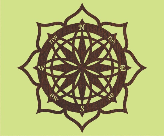 Download Mandala Compass Svg Cricut Decorative Compass Rose Design Etsy