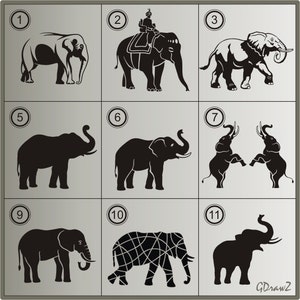 SVG Elephant Clipart Cricut Cutting Elephant Template Laser Engraving Elephant Baby Shower Cameo Elephant Decor Laser Cutting file