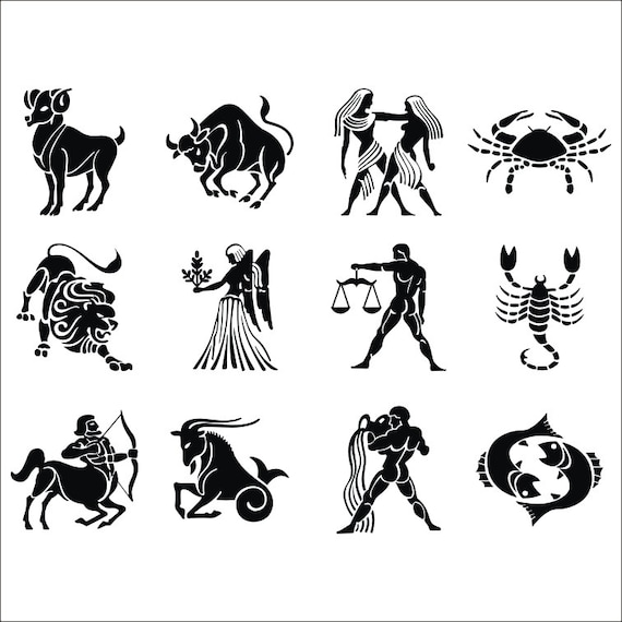 Digital Cut Files Horoscope Zodiac SVG DXF PDF - Etsy