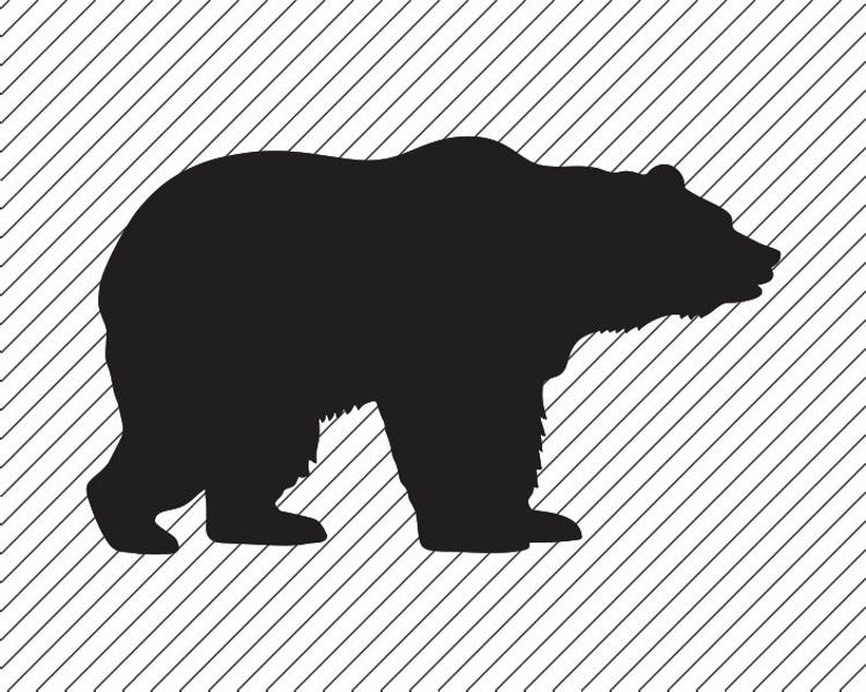 SVG Bear Crossing Clipart Design Bear Cricut Iron on Transfer | Etsy
