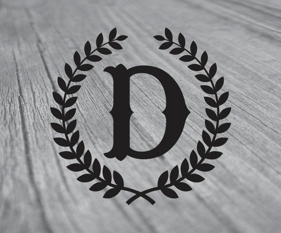 Download Svg Letter D With Laurel Wreath Cricut Svg Design Clipart Etsy