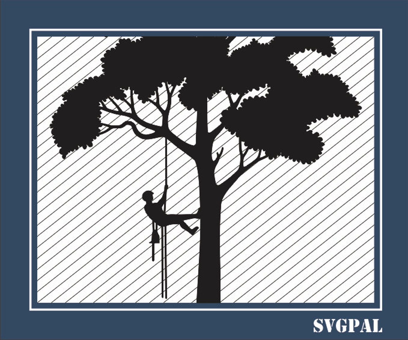 Tree Arborist SVG file for Cricut. Tree dxf Vinyl Cutting file | Etsy