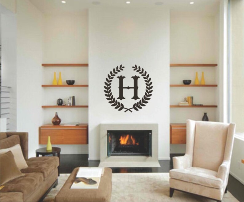 Download Letter H with Laurel Wreath Cricut SVG Design Clipart ...