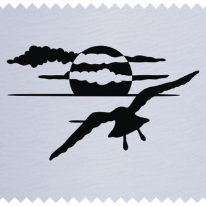 wandering albatross Sunset SVG Iron on Transfer Vinyl Cutting Laser Engraving Instant Download file, Albatross Clipart