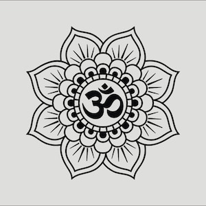 OM SVG Cricut Mandala SVG Clipart Cameo Taglio Om Mandala svg Incisione Laser Mandala png Download Istantaneo,