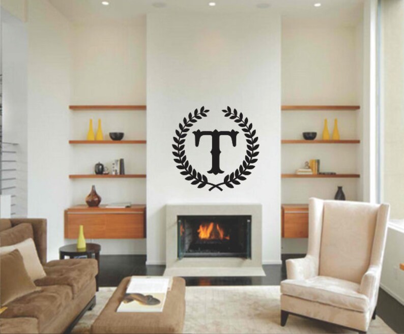 SVG Letter T With Laurel Wreath Cricut Svg Design Clipart Monogram T ...
