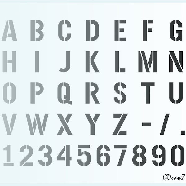 Number Stencils SVG Cricut Cutting FRAGILE Stencile file Included Letter Stencils Template dxf Stencil Lettering