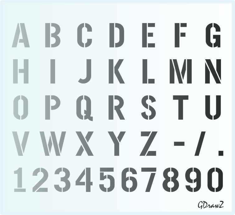 Download Number Stencils Svg Cricut Cutting Fragile Stencile File Etsy