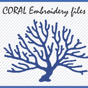 Coral Design for Embroidery Machine - pes - dst - jef - hus - vip - vp3 - esp - xxx -PES Embroidery File -Dst Embroidery file -Coral Design