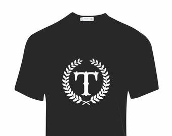 [ACEI] Laurel wreath logo printed T-shirt /追跡付 Sports prize laurel wreath Auto racing race' Unisex Baseball