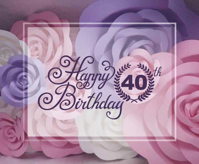 Download Happy 40th Birthday SVG Cricut Happy 40th Birthday Clipart ...