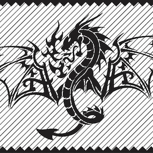 Dragon Design Clipart // png // svg // eps // cdr // pdf // dxf // psd // Cricut file // Cameo file // Laser Cutting and Engraving file