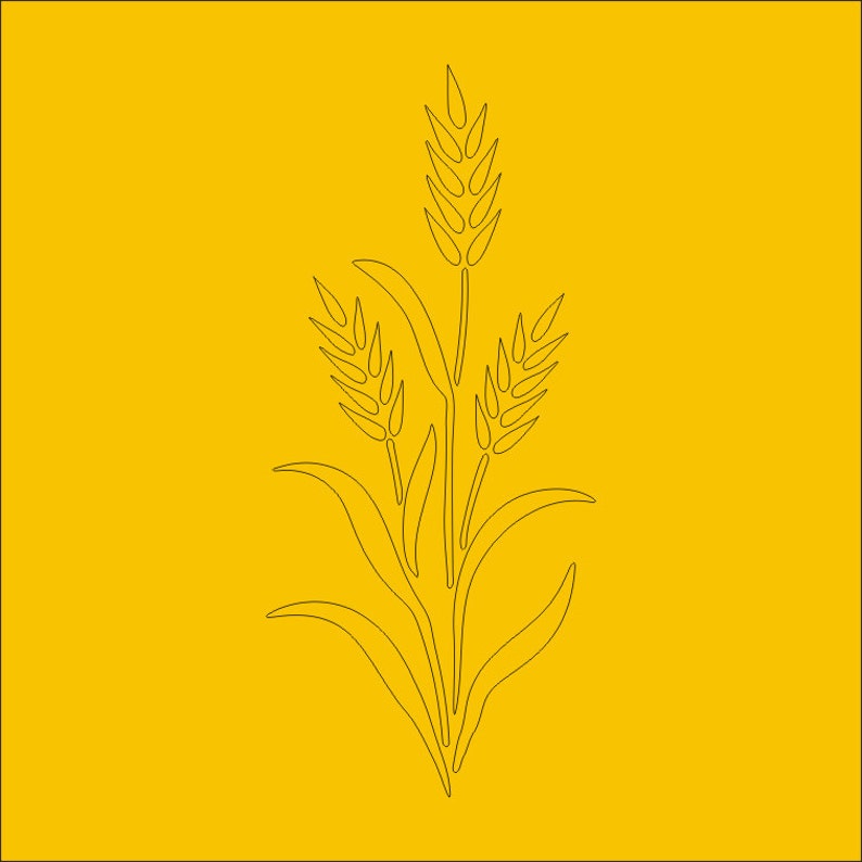 Download Wheat Stem SVG PNG JPEG dxf docx Printable Clipart | Etsy