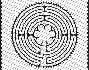 Labyrinth SVG-Datei Cricut Cameo Schneiden Laser Gravur Datei, Labyrinth dxf Datei