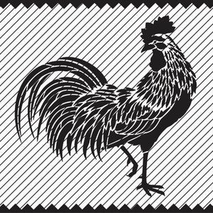Rooster SVG file - Rooster Clipart - Rooster Stencil Drawing -  Laser Cutting and Engraving file - Cricut file - Cameo Silhouette file