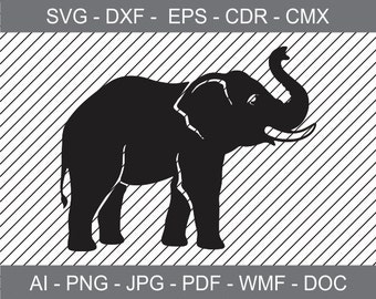 SVG Elephant Clipart Cricut Elephant Wall Art Vinyl Cutting Elephant Decor Laser Elephant dxf Engraving Elephant svg file