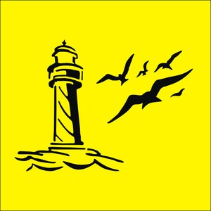 Lighthouse with Seagulls - svg - ai -dxf - cdr - pat - jpeg - png - pdf - wmf - docx - Iron on Transfer - Vinyl Cutting - Laser Engraving