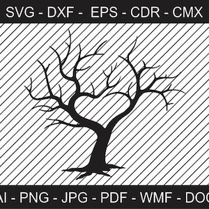 SVG Wedding Clipart Cricut Wedding Tree Laser Engraving Wedding Tree Vector Laser Cutting Wedding Tree Art Cameo file