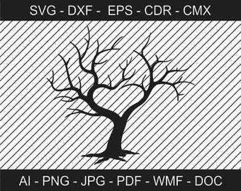 SVG Wedding Clipart Cricut Wedding Tree Laser Engraving Wedding Tree Vector Laser Cutting Wedding Tree Art Cameo file