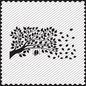 Branch Tree with Birds in Love Clipart, Tree Guestbook Clipart, Wedding Tree Signature Guestbook, Tree SVG file,Tree DXF file, Laser Cutting